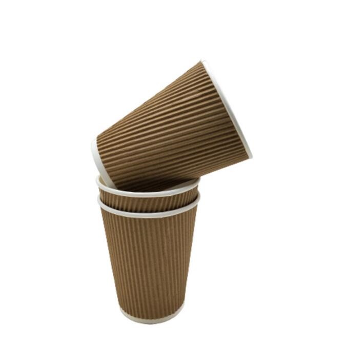食品グレードの素材をテイクアウトコーヒーリップル紙コップ
